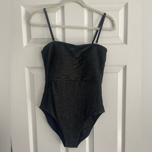 Black and Gold Women’s One Piece Bathing Suit